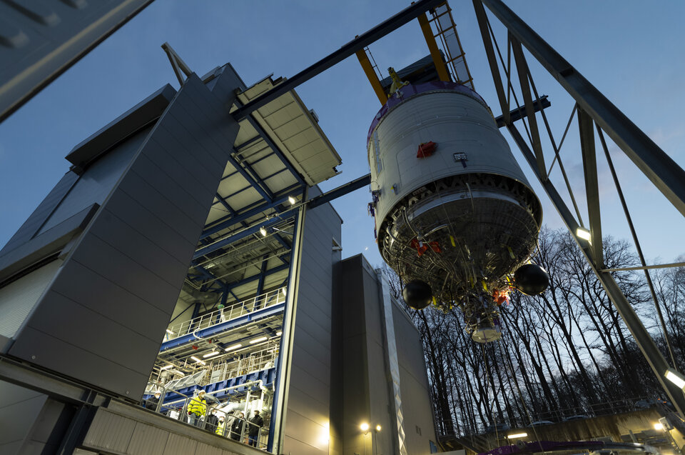 ariane 6 upper stage installed for tests article 1