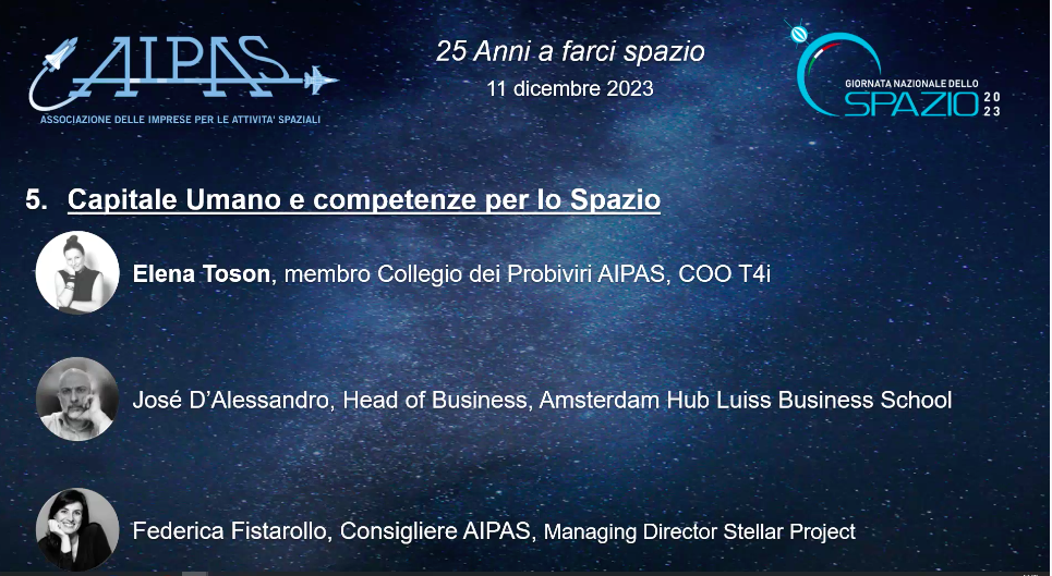 schermata 2023 12 11 alle 172813 - AIPAS "25 anni a farci Spazio: La storia e il futuro dell’AIPAS e dello Spazio italiano"