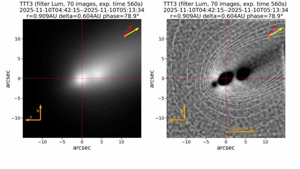cometa c2025 k1 2 - Il mistero della cometa C/2025 K1: la notte in cui si è rotta