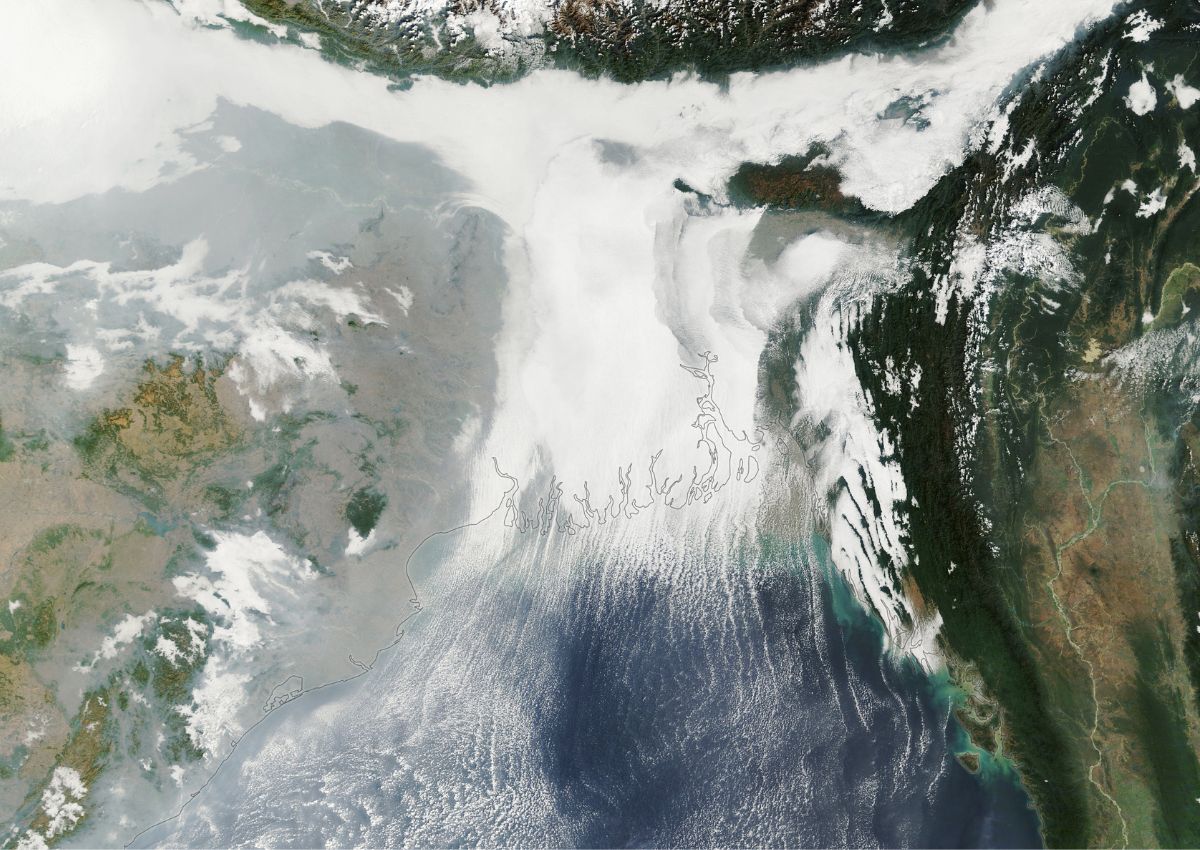 nebbia in Asia meridionale