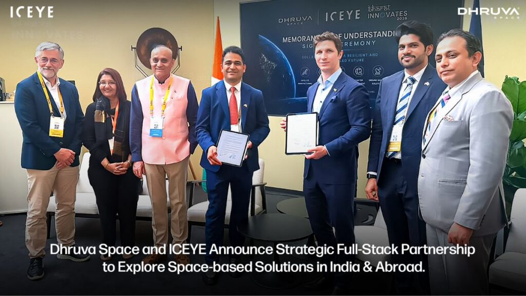 Dhruva Space e ICEYE siglano un'intesa per produrre satelliti in India 1 Firma del Memorandum d'Intesa Dhruva Space-ICEYE a Bharat Innovates 2026 per collaborare su produzione satellitare e servizi spaziali.