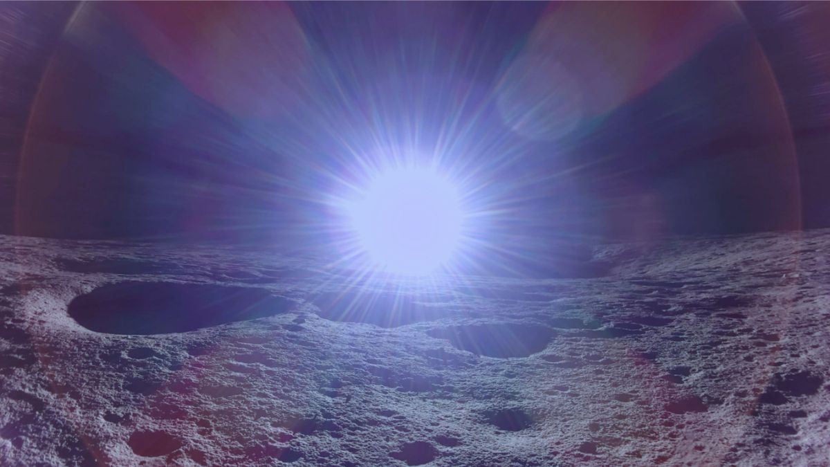 Alba lunare osservata dal lander Blue Ghost della missione Firefly Aerospace durante l'allunaggio del 2 marzo 2025.