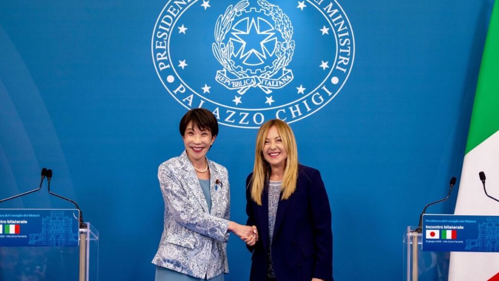 Dichiarazione congiunta Italia-Giappone sulla collaborazione spaziale 1 meloni takaichi - Dichiarazione congiunta Italia-Giappone sulla collaborazione spaziale