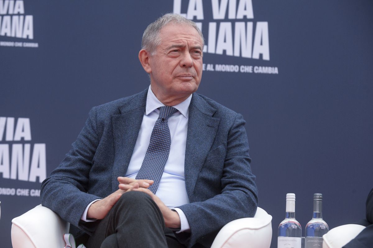 Adolfo Urso, protagonista italiano all’International Space Summit, in una foto di repertorio ad Atreju 2024