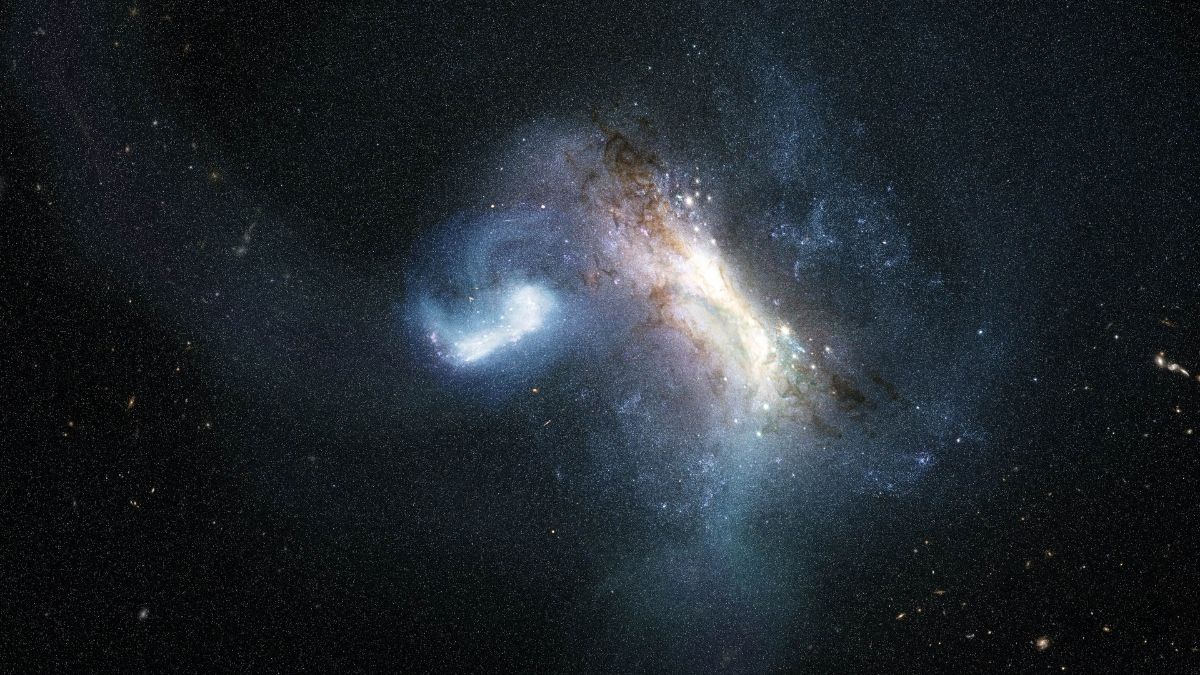 Rappresentazione artistica dell’antica fusione della Via Lattea con la galassia LKH