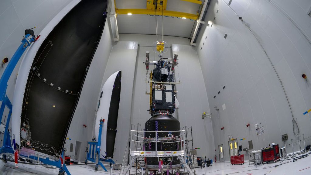 Vega-C verso il lancio di FLEX e Sentinel-3C, primo volo con Vespa+R 1 FLEX e Sentinel-3C durante la preparazione al lancio Vega-C nella Guyana francese