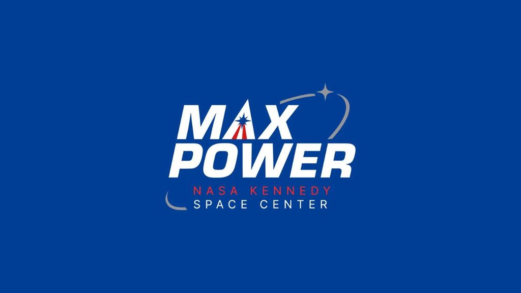 NASA lancia MAX POWER, al Kennedy Space Center la vetrina dell’industria aerospaziale americana 1 Logo MAX POWER NASA Kennedy Space Center su fondo blu