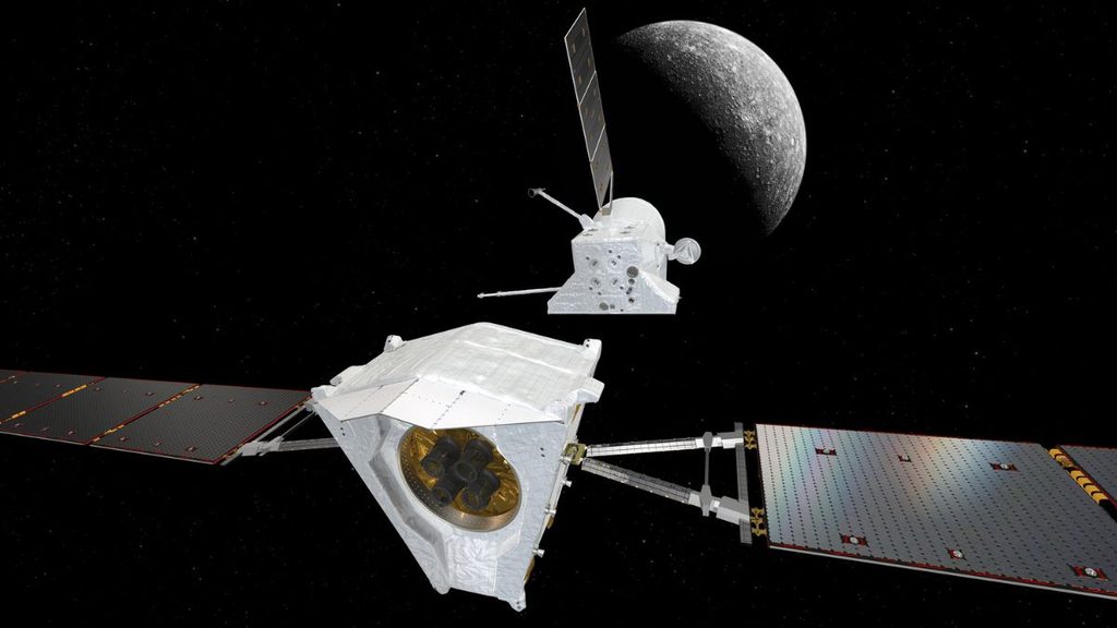 ESA e JAXA, nuova milestone per BepiColombo: separato il modulo di trasferimento verso Mercurio 1 Separazione del Mercury Transfer Module dalla missione BepiColombo verso Mercurio