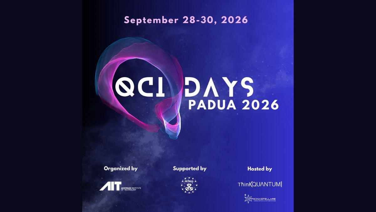 Grafica dei QCI Days 2026 a Padova, in programma dal 28 al 30 settembre 2026