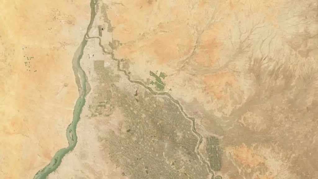 Copernicus osserva i rangelands: dallo spazio distingue siccità e degrado del territorio 1 Immagine Sentinel-2 di Khartoum utilizzata per il monitoraggio dei rangelands e delle aree aride lungo il Nilo