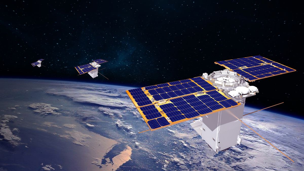 Satelliti della costellazione Eaglet II di IRIDE in orbita terrestre