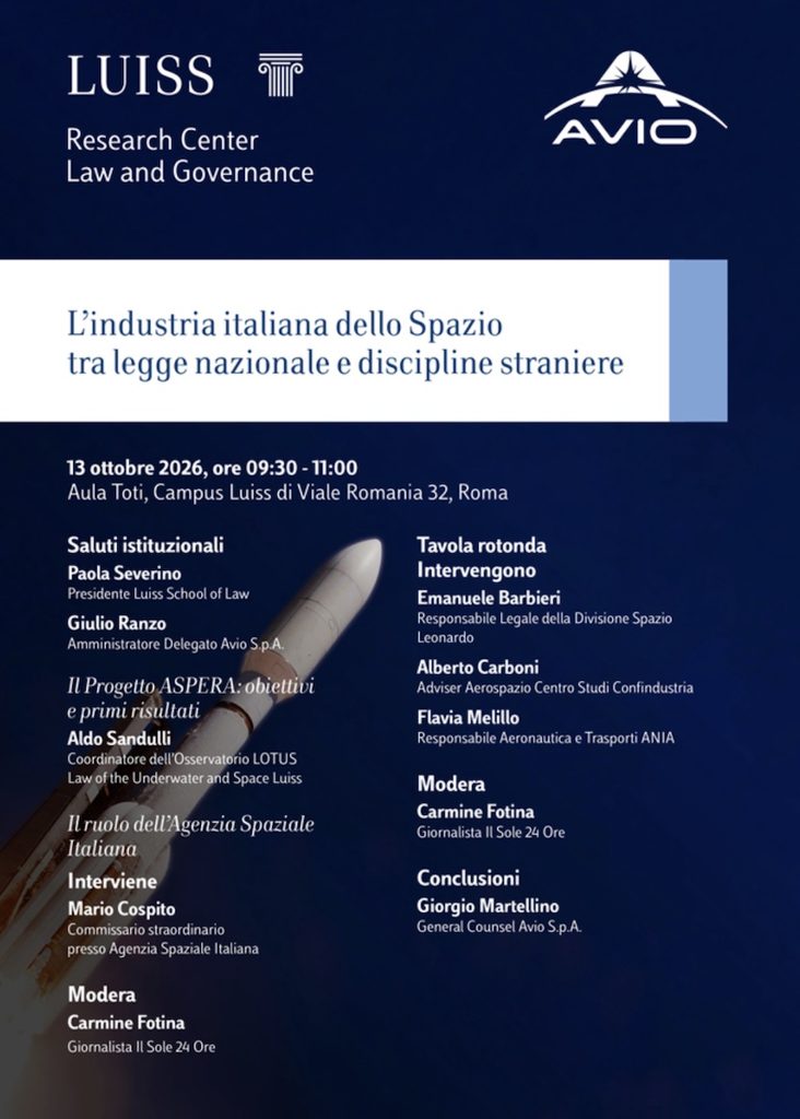 Industria spaziale italiana, alla Luiss il confronto sulle regole 2 industria-spaziale-italiana-luiss-normativa